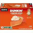 Dunkin' Pumpkin Spice Flavored Coffee, 10 Keurig K-Cup Pods 